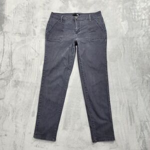 1822 Denim Jeans Womens 10 Dark Gray Mid Rise Slim Tapered Stretch Denim Casual